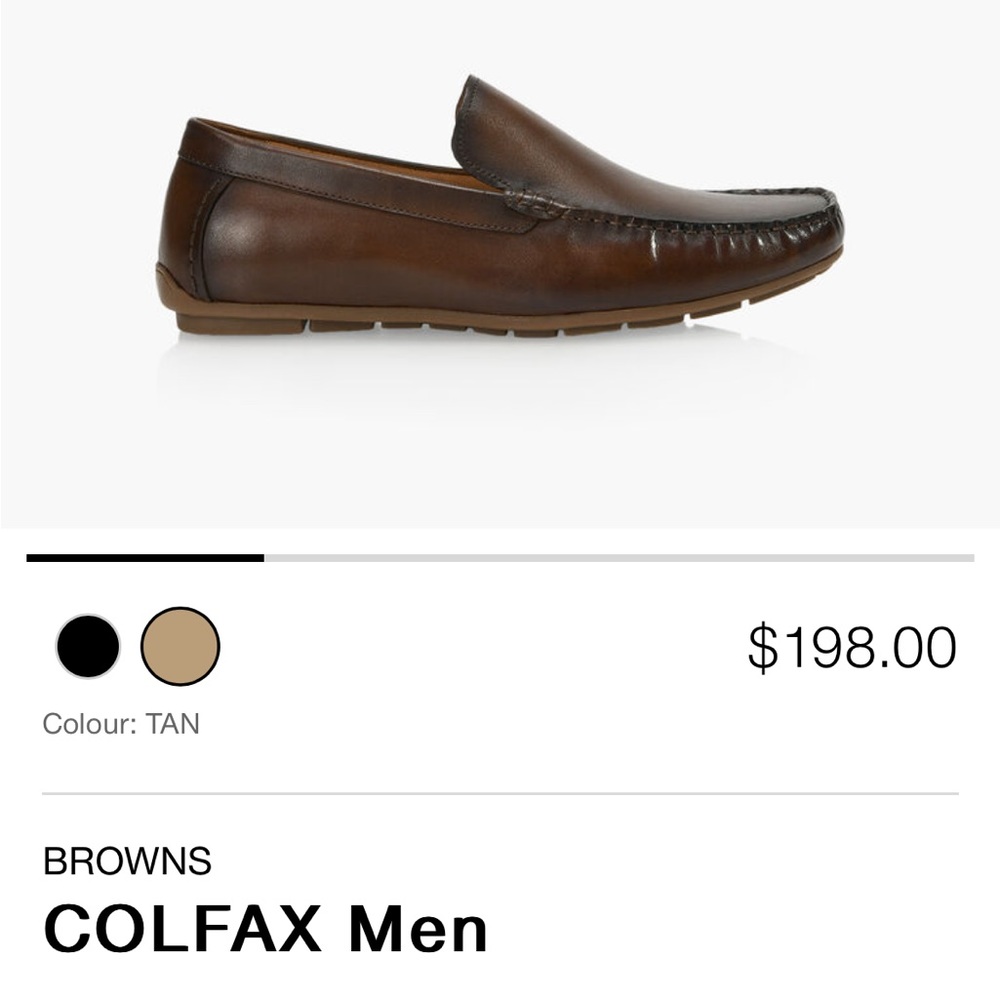 BROWNS CALFAX Men’s slip-on dress shoes